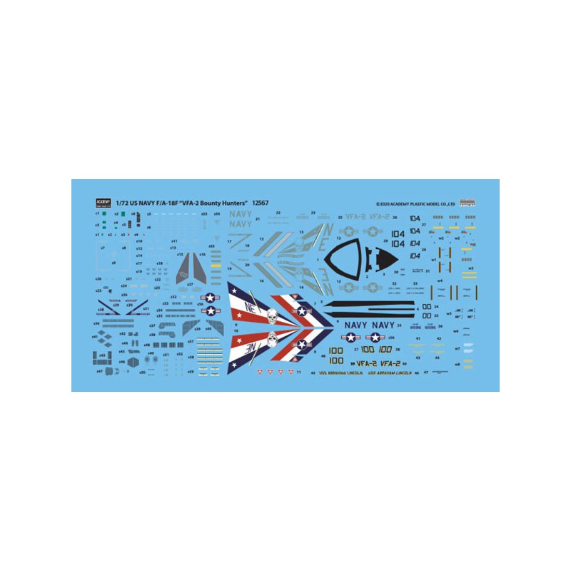 Maquette d'avion en plastique F/A-18F VFA-2 1/72 Maquette d'avion en plastique F/A-18F VFA-2 1/72