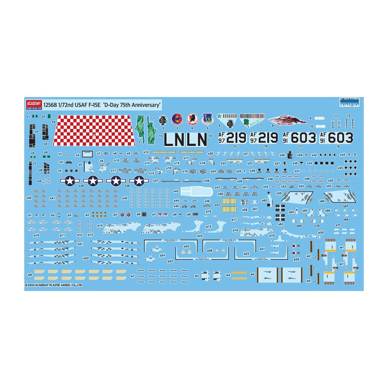 Maquette d'avion en plastique F-15E D-DAY 75th 1/72