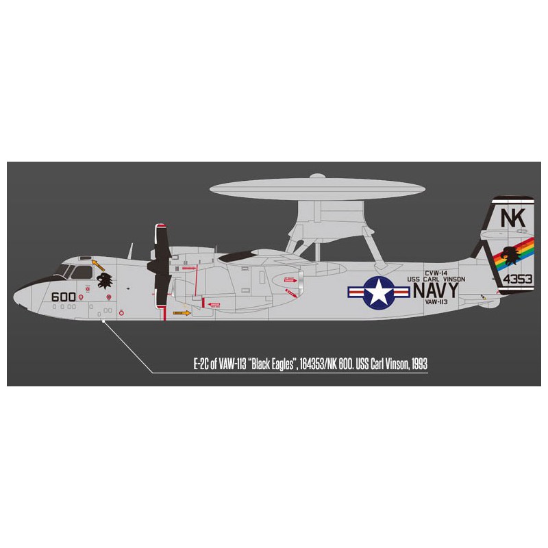 Maquette d'avion en plastique USN E-2C VAW-113 1/144 Maquette d'avion en plastique USN E-2C VAW-113 1/144
