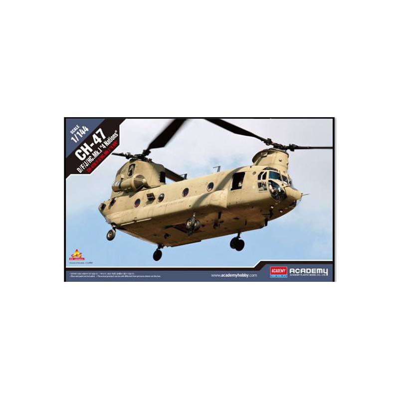 Maquette d'hélicoptère en plastique CH-47 D/F/J/HC.Mk.I 1/144