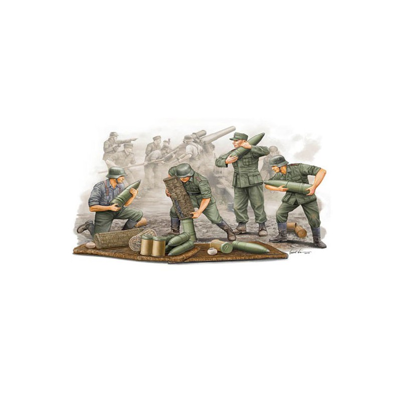 Figurine GERMAN FIELD HOWITZER GUN CREW