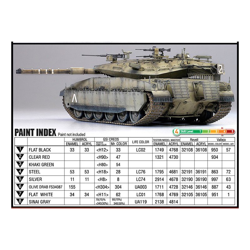 Maquette de Char en plastique Merkava MK.IID 1/35