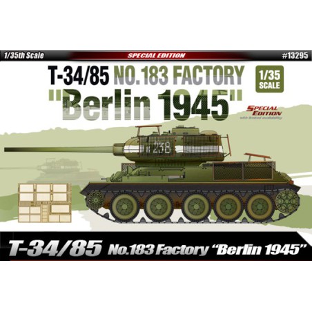 Maquette de Char en plastique T-34/85 N°183 Berlin 1945 1/35 Maquette de Char en plastique T-34/85 N°183 Berlin 1945 1/35