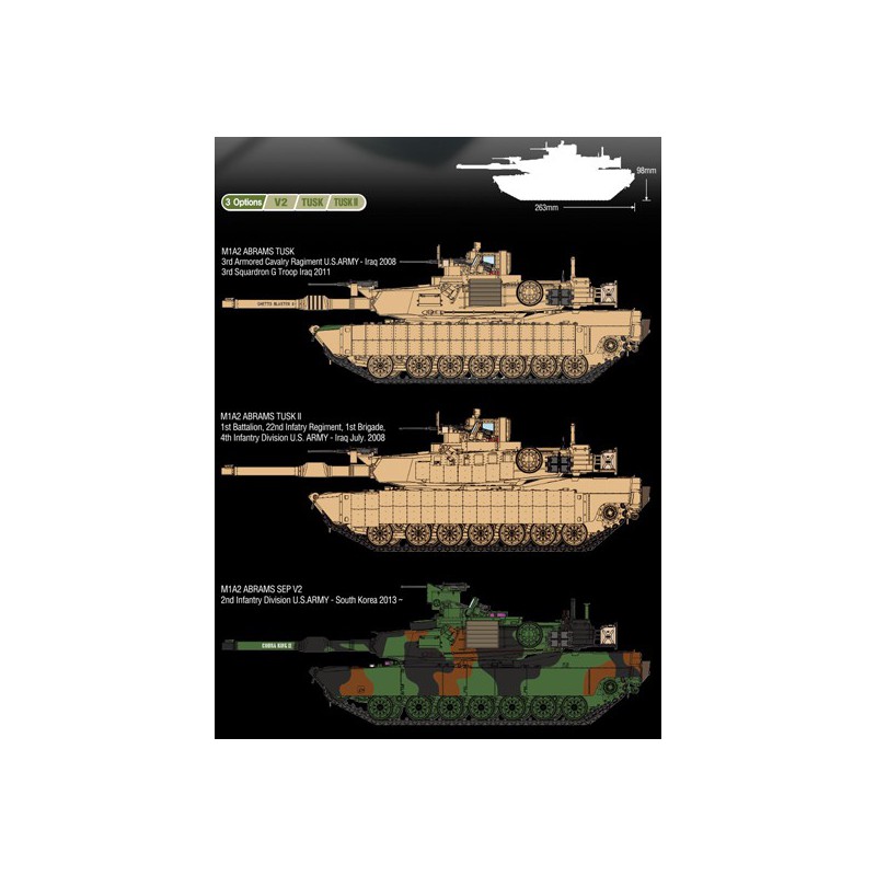Maquette de Char en plastique U.S. Army M1A2 TUSK II 1/35