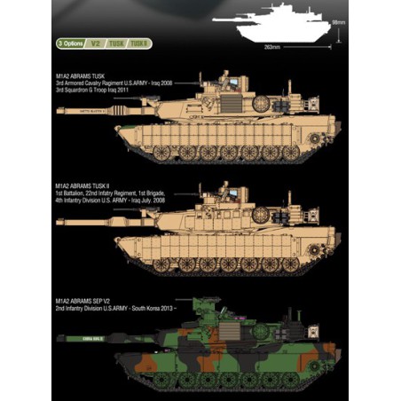 Maquette de Char en plastique U.S. Army M1A2 TUSK II 1/35 Maquette de Char en plastique U.S. Army M1A2 TUSK II 1/35