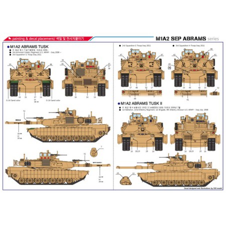 Maquette de Char en plastique U.S. Army M1A2 TUSK II 1/35 Maquette de Char en plastique U.S. Army M1A2 TUSK II 1/35