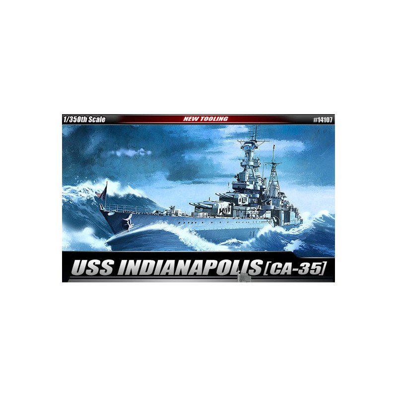 Maquette de Bateau en plastique U.S.S CA-35 Indianapolis 1/350