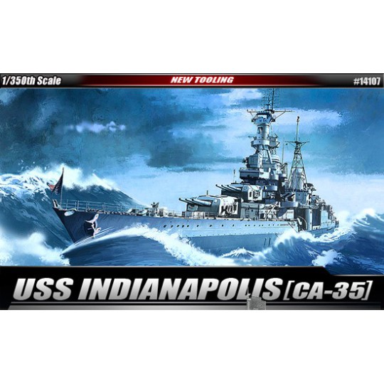 Maquette de Bateau en plastique U.S.S CA-35 Indianapolis 1/350 Maquette de Bateau en plastique U.S.S CA-35 Indianapolis 1/350
