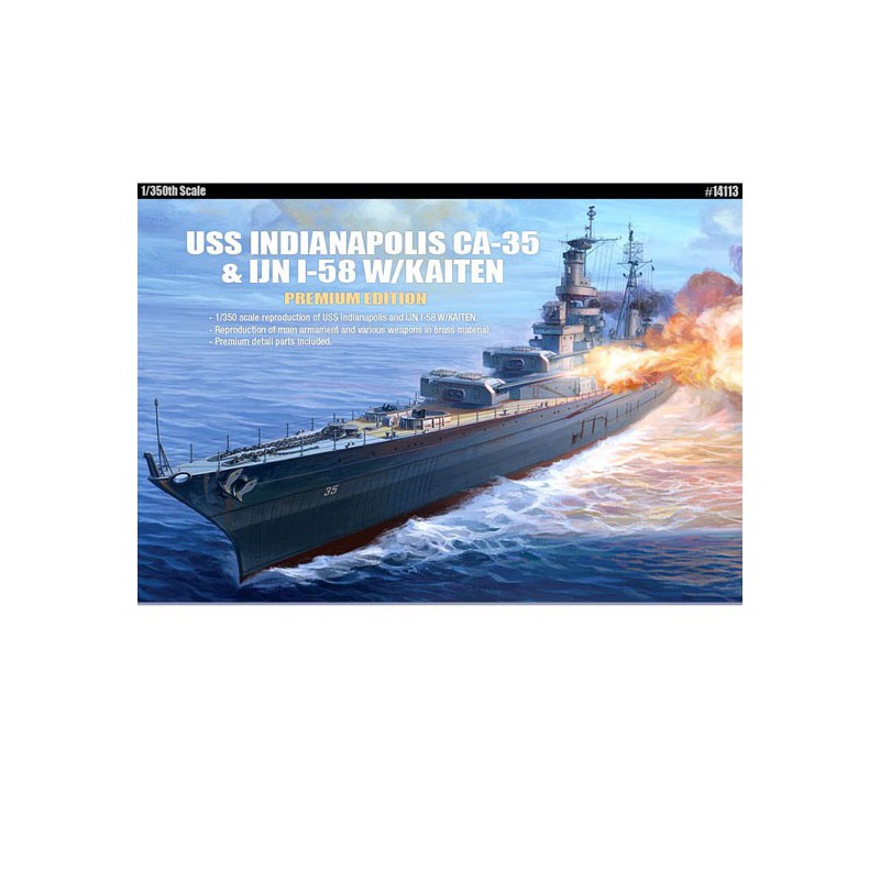 Maquette de Bateau en plastique CA-35 Indianapolis Premium Edittion 1/350