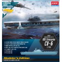 Maquette de Bateau en plastique USS Enterprise CV-6 M.E. 1/700 Maquette de Bateau en plastique USS Enterprise CV-6 M.E. 1/700