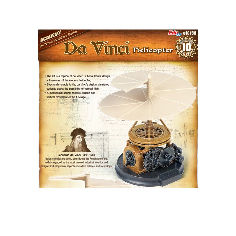 Maquette plastique éducative Da Vinci Helicopter