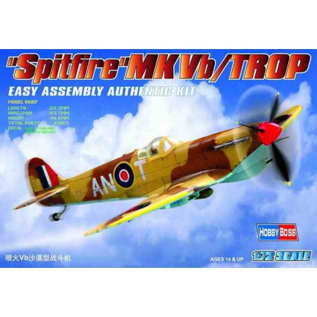 Maquette d'avion en plastique Spitfire MK VB/Trop 1/72 Maquette d'avion en plastique Spitfire MK VB/Trop 1/72