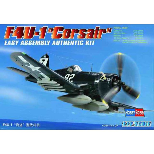 Maquette d'avion en plastique F4U-1 Corsair 1/72 Maquette d'avion en plastique F4U-1 Corsair 1/72