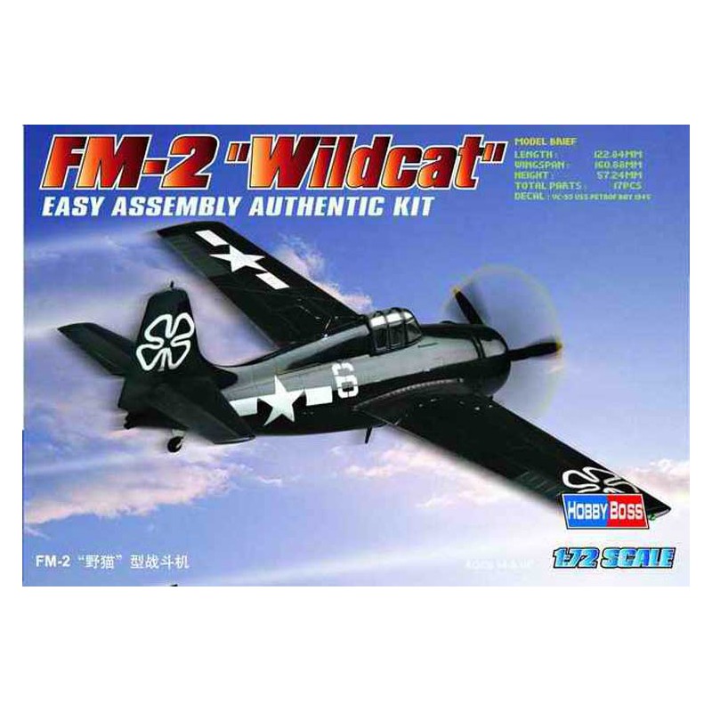 Maquette d'avion en plastique FM-2 Wildcat 1/72