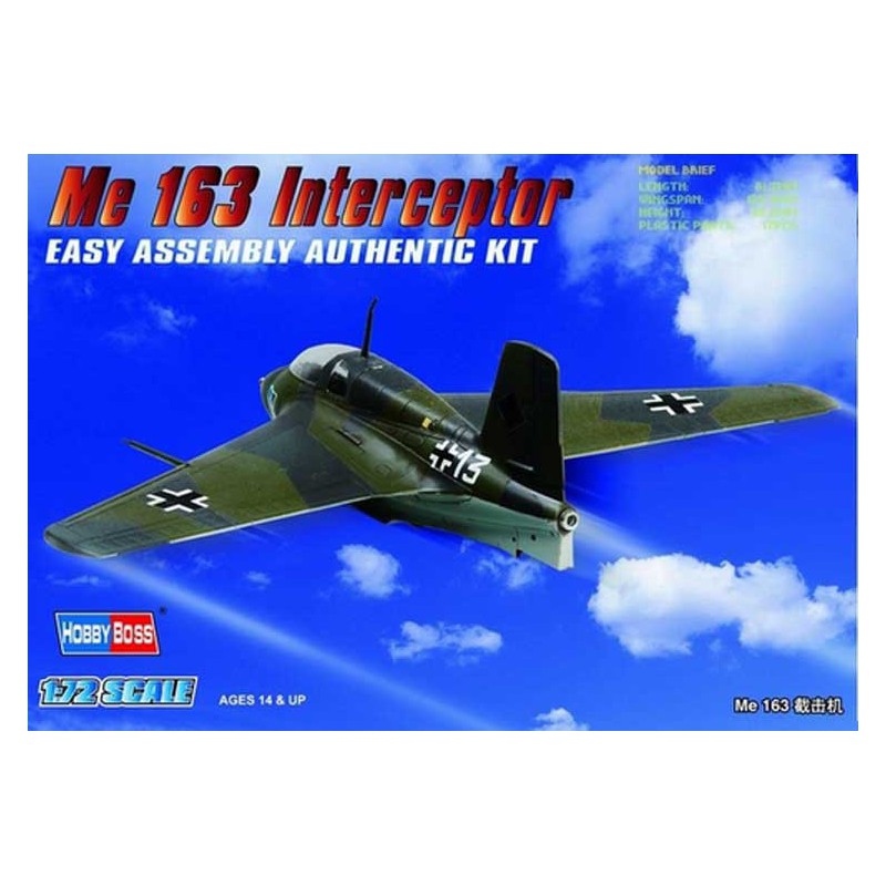 Maquette d'avion en plastique German Me 163 Komet 1/72