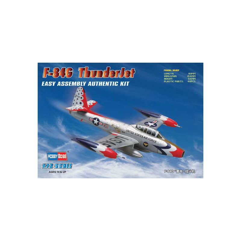 Maquette d'avion en plastique F-84 G Thundersjet 1/72