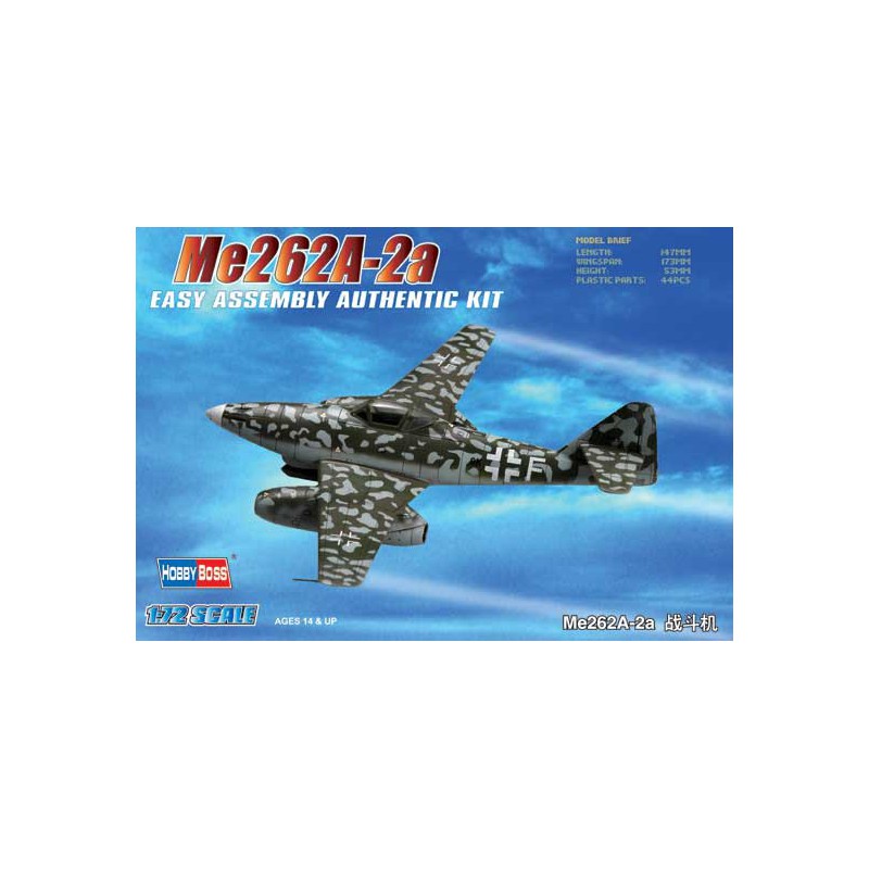 Maquette d'avion en plastique Me 262 A-1a 1/72