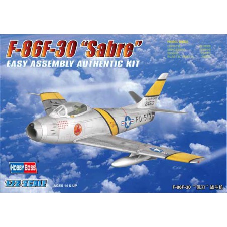 Maquette d'avion en plastique F-86F-30 Sabre 1/72 Maquette d'avion en plastique F-86F-30 Sabre 1/72
