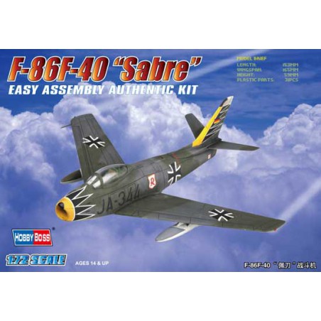 Maquette d'avion en plastique F-86F-40 Sabre 1/72 Maquette d'avion en plastique F-86F-40 Sabre 1/72
