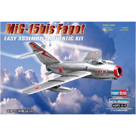 Maquette d'avion en plastique MIG-15 Bis Fagot 1/72 Maquette d'avion en plastique MIG-15 Bis Fagot 1/72