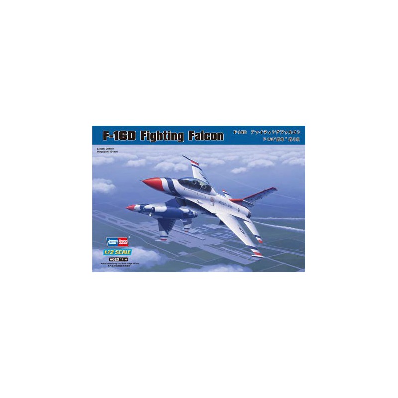 Maquette d'avion en plastique F-16D Figntning Falcon 1/72
