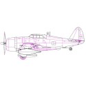 Maquette d'avion en plastique P-47DRazorback 1/72 Maquette d'avion en plastique P-47DRazorback 1/72