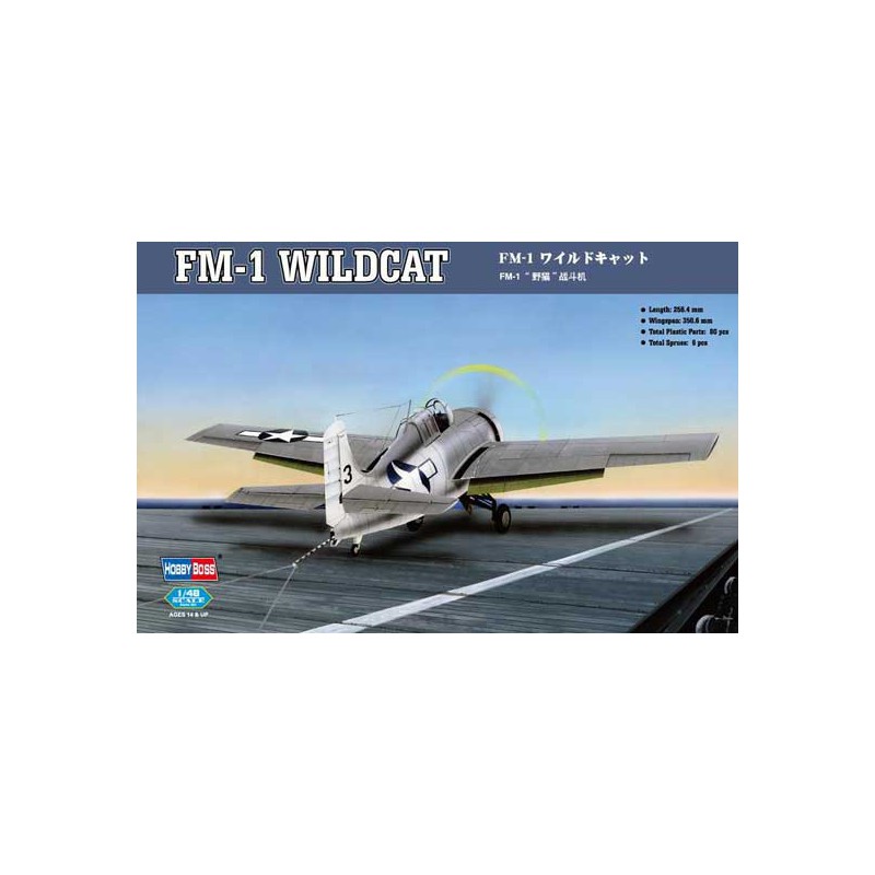 Maquette d'avion en plastique FM-1 Wildcat 1/48