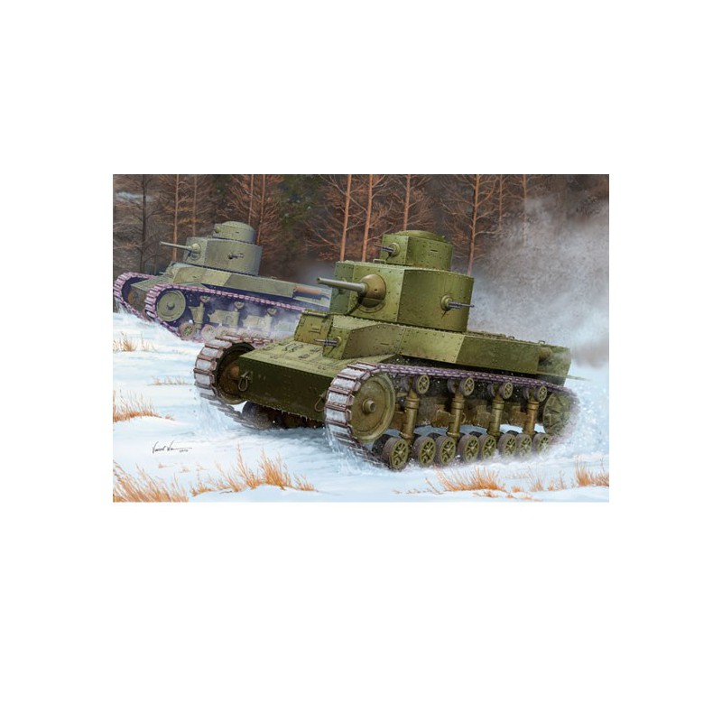 Maquette de Char en plastique Soviet T-24 Medium tank 1/35