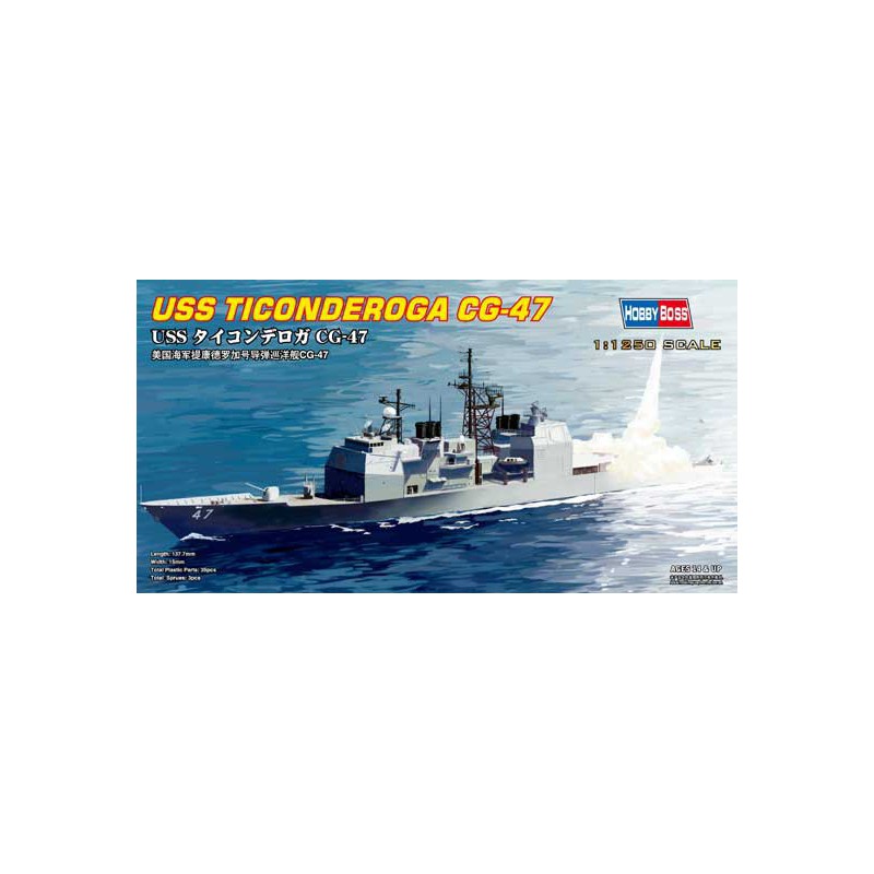 Maquette de Bateau en plastique USS TICONDEROGA CG-47 1/125