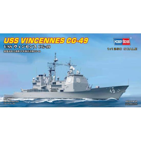 Maquette de Bateau en plastique USS VINCENNES CG-49 1/125 Maquette de Bateau en plastique USS VINCENNES CG-49 1/125