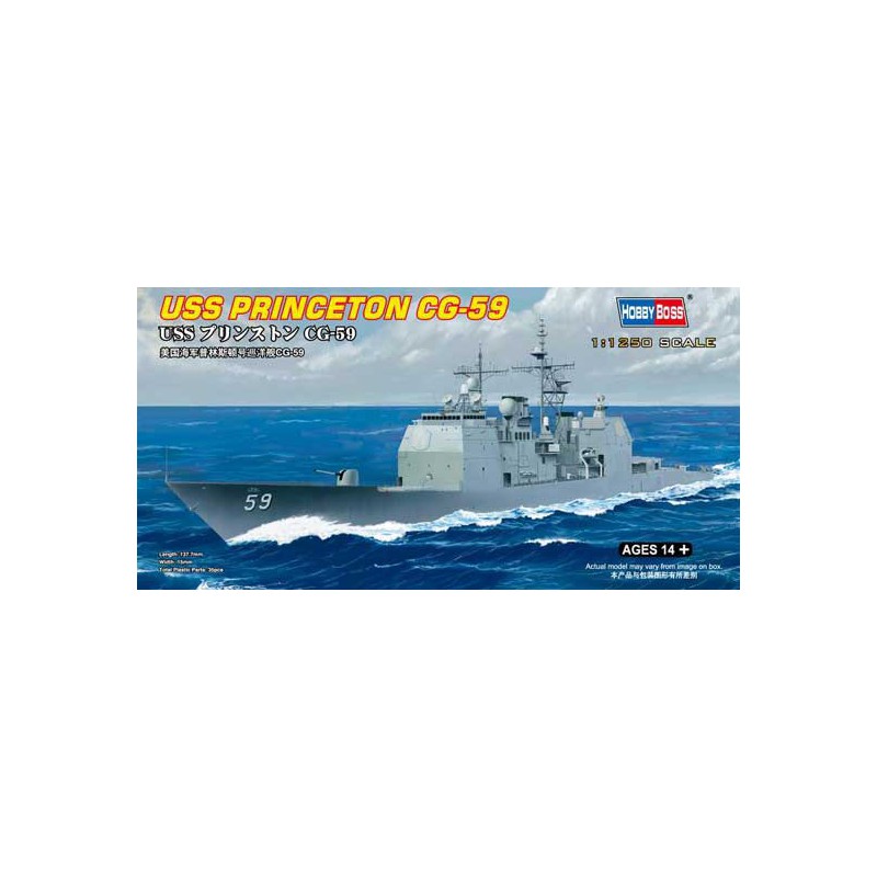 Maquette de Bateau en plastique USS PRINCETON CG-59 1/1250