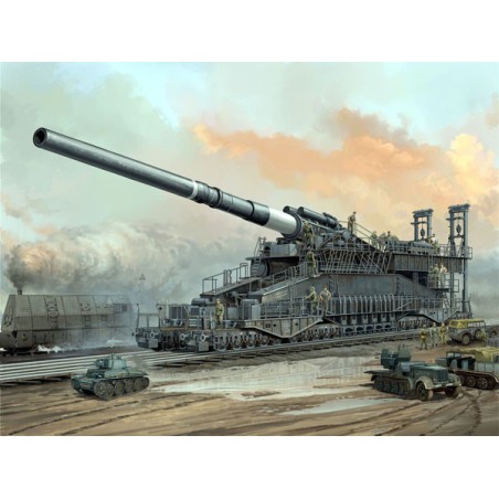 Maquette de train en plastique Railways Gun Dora 1/72 Maquette de train en plastique Railways Gun Dora 1/72
