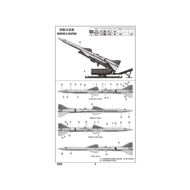Maquette de Char en plastique Sam-2 Missile Launcher Cabin 1/72