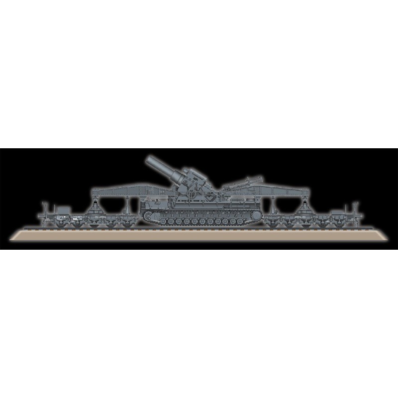 Maquette de Char en plastique German KARL-Geraet 040/041 on Railway 1/72