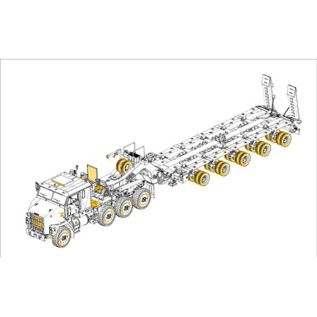 Maquette de camion en plastique M1070/M1000 HETS 1/35 Maquette de camion en plastique M1070/M1000 HETS 1/35