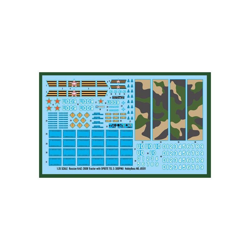 Maquette de camion en plastique KrAZ-260B Tractor +... 1/35