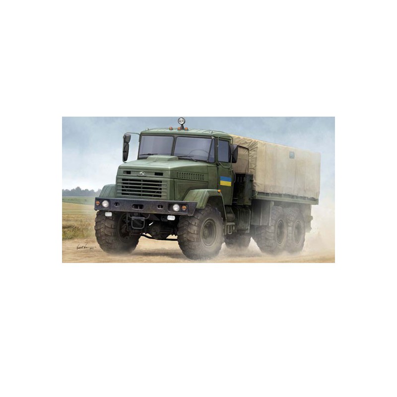 Maquette de camion en plastique Ukraine KrAZ-6322 “Soldier” Cargo Truck 1/35