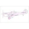 Maquette d'avion en plastique P-40E Kitty Hawk Fighter 1/48