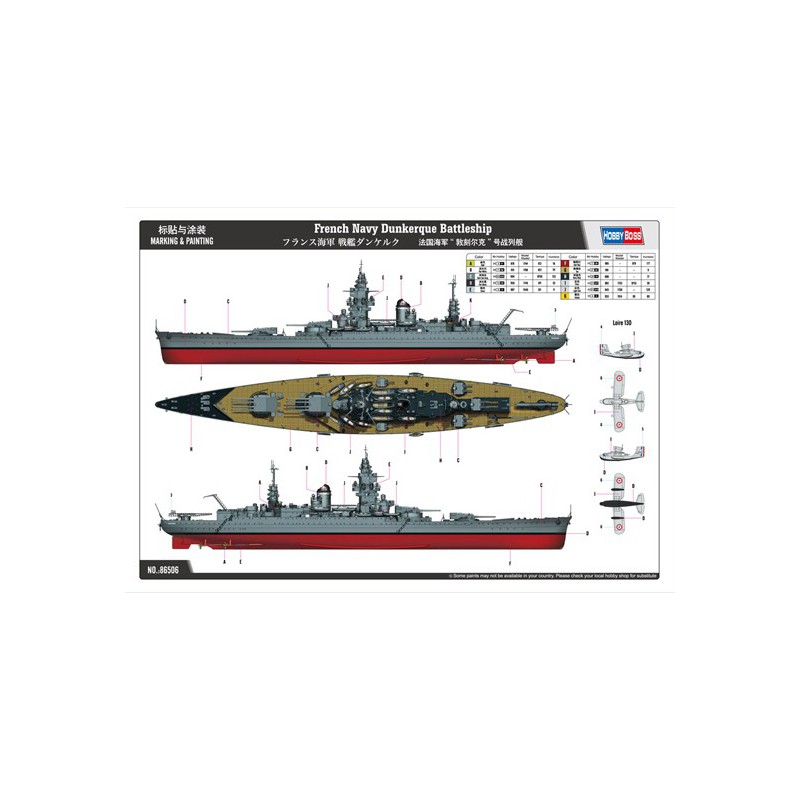 Maquette de Bateau en plastique NavireDunkerque 1/350