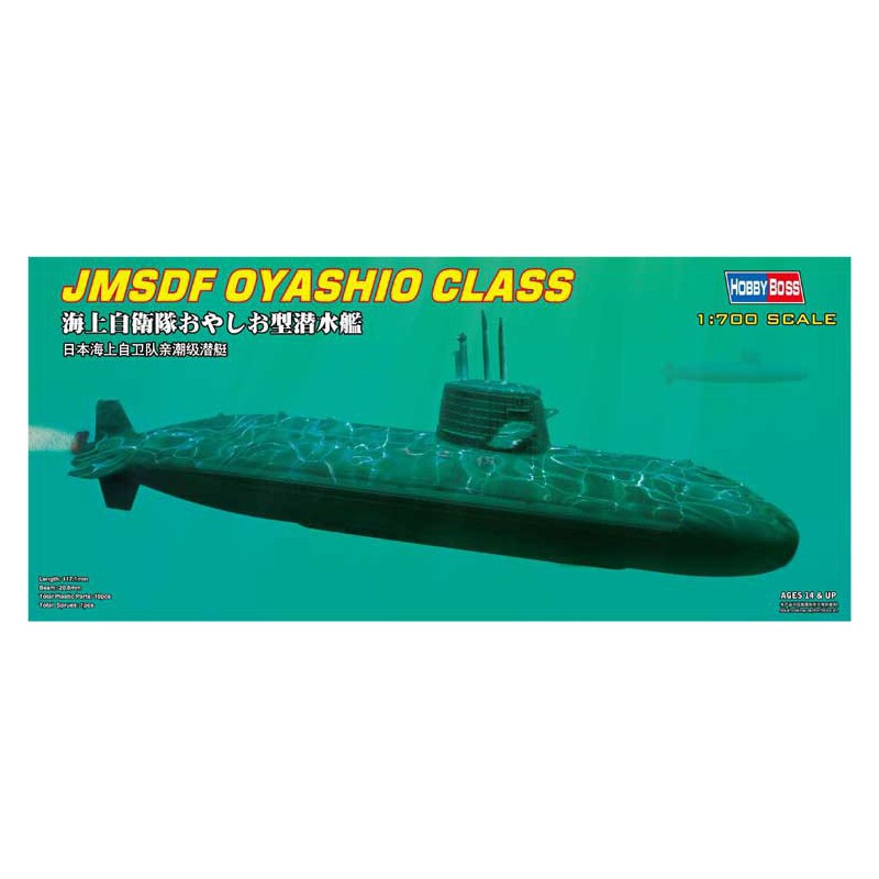 Maquette de Bateau en plastique JMSDF Oyashio Class 1/700