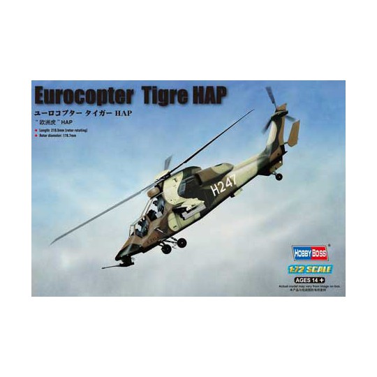 Maquette d'hélicoptère en plastique EUROCOPTER TIGRE HAP 1/72