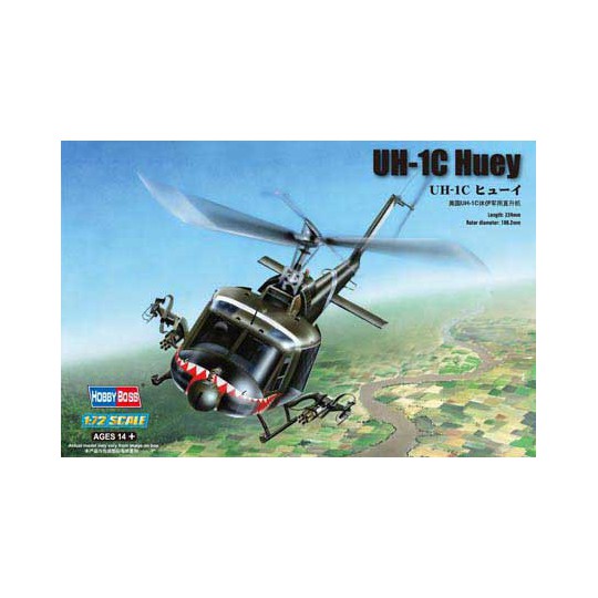 Maquette d'hélicoptère en plastique UH-1C HUEY1/72
