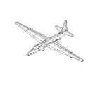 Maquette d'avion en plastique U-2A Dragon Lady 1/72 Maquette d'avion en plastique U-2A Dragon Lady 1/72