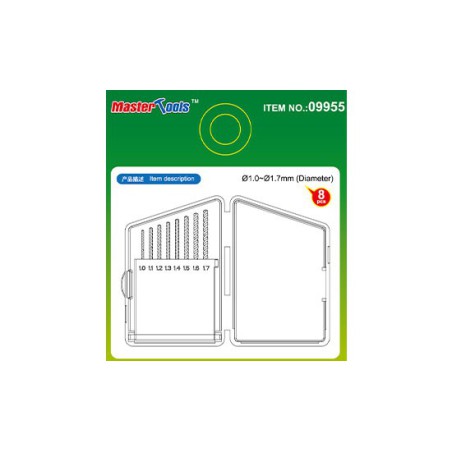 Outil pour maquette Set de 8 forêts 1 à 1,7mm Outil pour maquette Set de 8 forêts 1 à 1,7mm