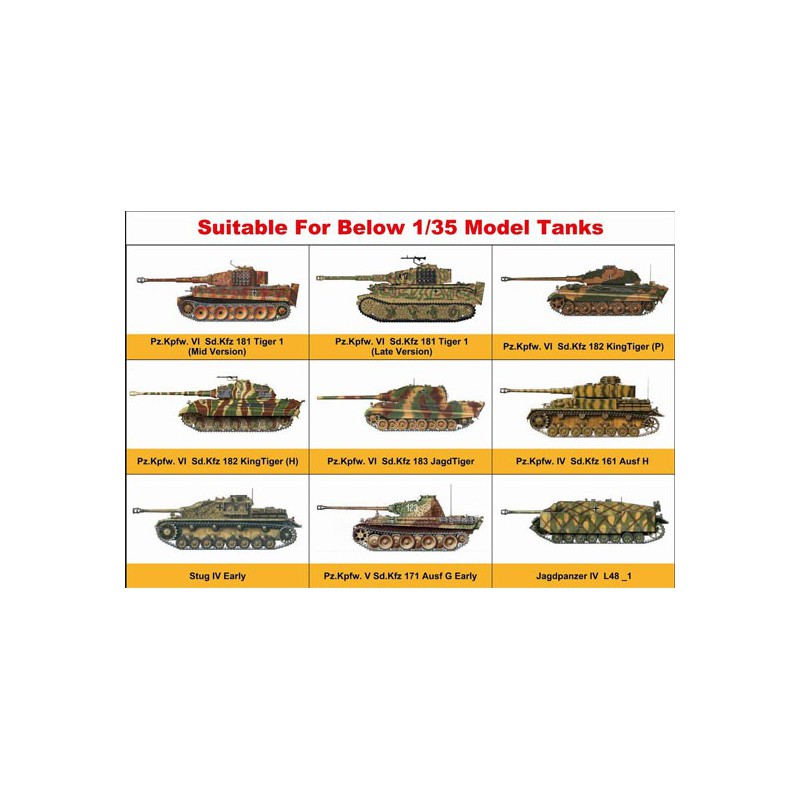 Maquette de Char en plastique ZIMMERIT éch 1/35 en plaque format A4