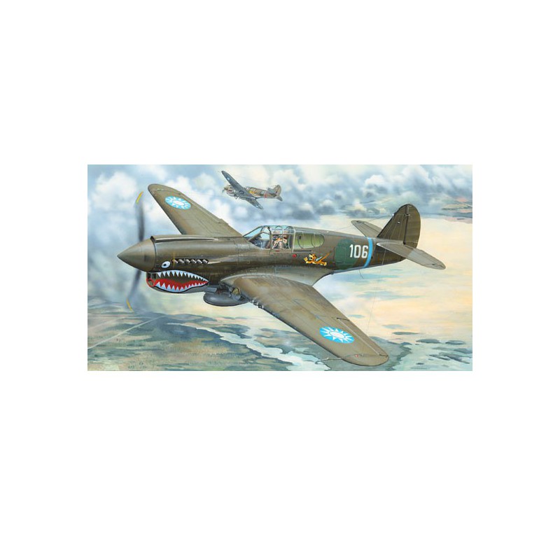 Maquette d'avion en plastique P-40E War Hawk 1/32