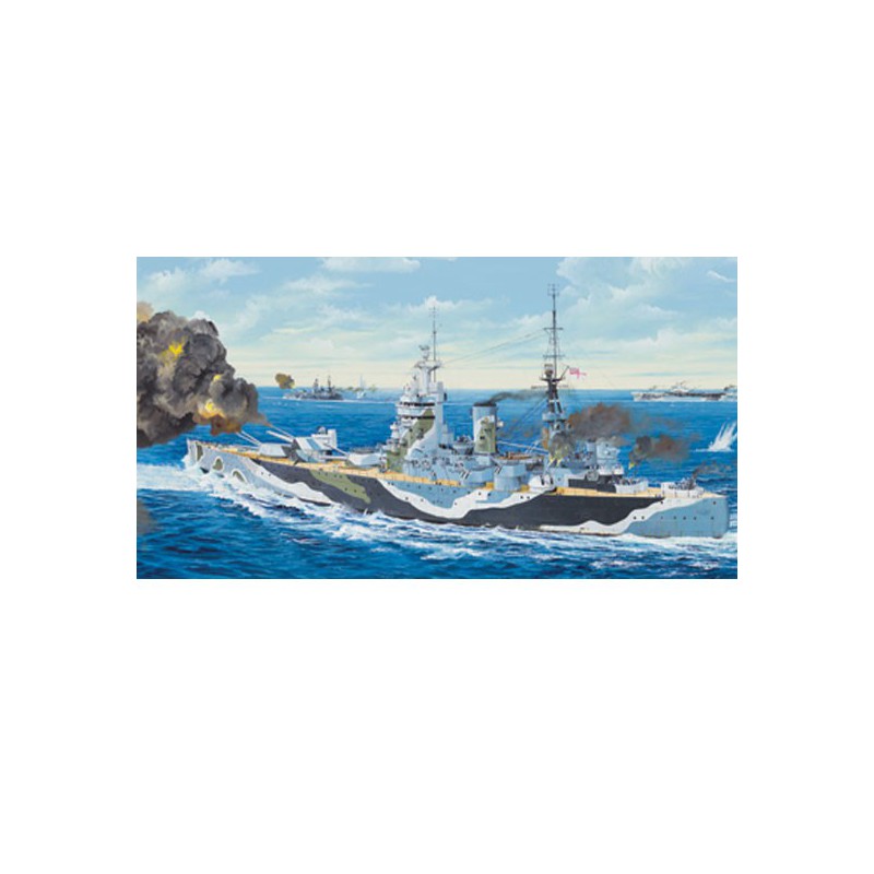 Maquette de Bateau en plastique HMS RODNEY