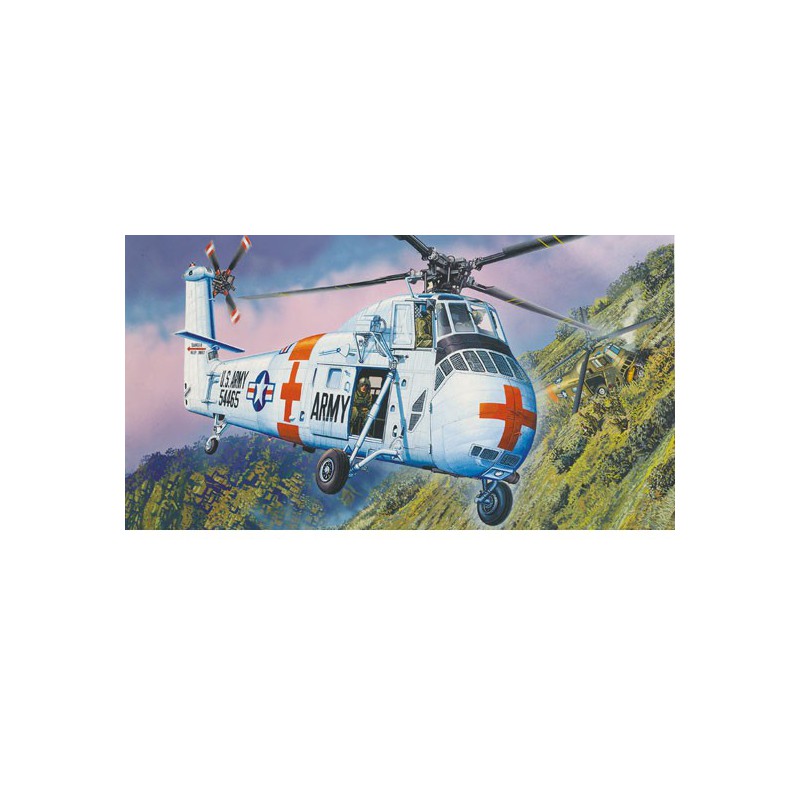 Maquette d'hélicoptère en plastique CH-34 US ARMY Rescue 1/48