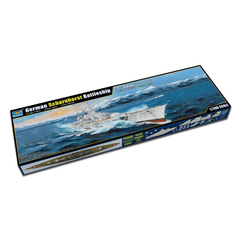 Maquette de Bateau en plastique German Scharnhorst Battleship 1/200