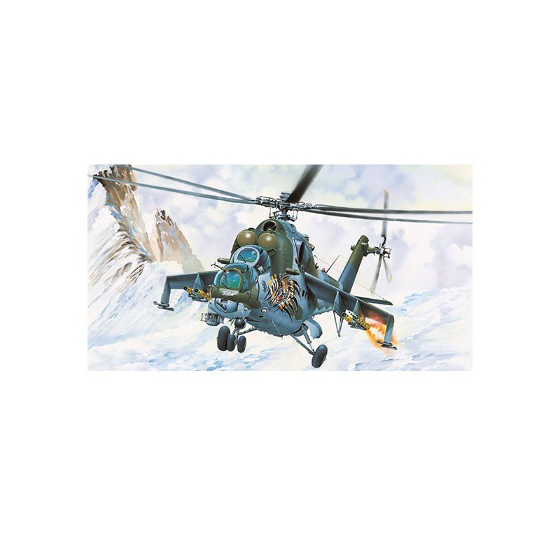 Maquette d'hélicoptère en plastique Mi-24V Hind-E 1/48